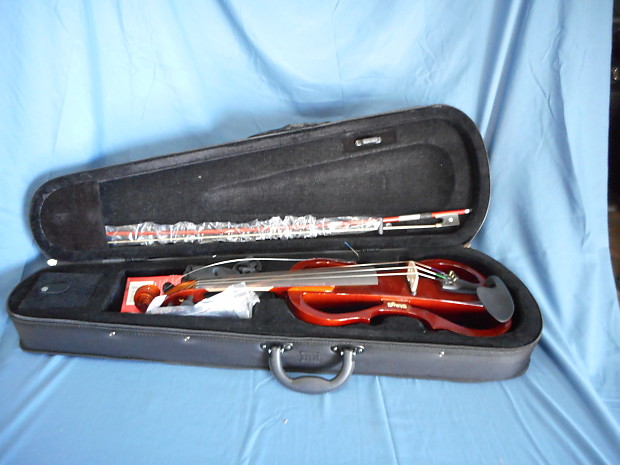 Stagg EVN-X-4/4-VBR Silent Violin Set w/ Case, Headphones image 1