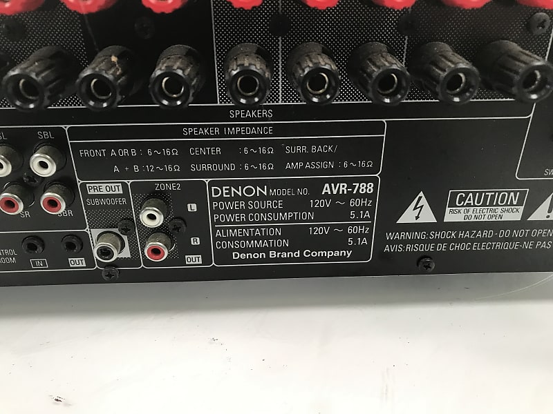 Denon AVR 788 7.1 Channel 120 Watt Receiver for sale online