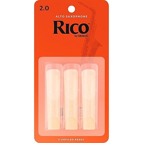 3 Pack Rico Alto Saxophone Reeds # 2 Strength 2 RJA0320 image 1