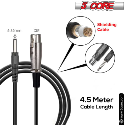 5 Core Professional Dynamic Microphone PAIR Cardiod Unidirectional Handheld Mic Karaoke Singing Wired Microphones with Detachable XLR Cable, Mic Clip, Carry Bag  5C-POWER 2PCS image 3