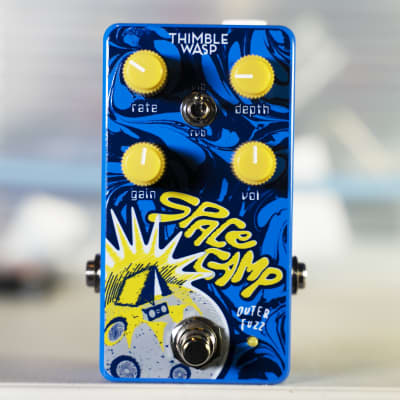 Thimble Wasp Effects  Space Camp Fuzz with Vibrato or Reverb 2022 Blue image 1
