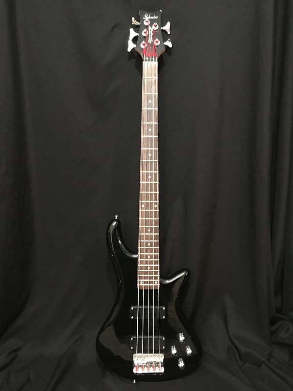 Schecter Diamond Series Deluxe-5 5 String 2002 Black -- Hard-Case Included