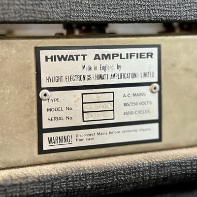 Hiwatt  Custom Slave STA-200 1970’s-‘80 200 watt tube amp hylight era amplifier original vintage uk matamp orange image 8