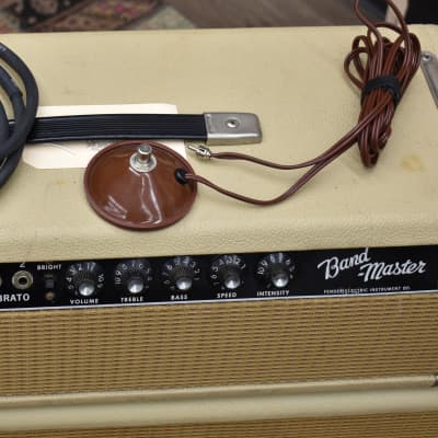 1963 Fender Bandmaster Head and Cabinet Blonde 2x12 Original Vintage Tube Guitar Amp + Covers/ Ftsw image 18
