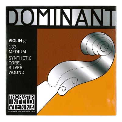 Thomastik-Infeld 133 Dominant Silver Wound Synthetic Core 4/4 Violin String - G (Medium)