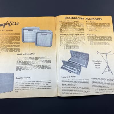 1955 Rickenbacker Catalog Case Candy Brochure Combo 600 and 800 image 6