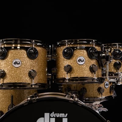DW Collector's 7pc SSC Maple Kit - Gold Glass w/Black Nickel HW image 7
