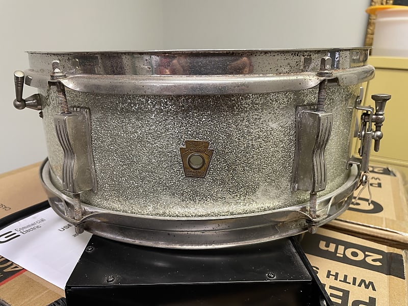 1965 Ludwig Pioneer 5x14" 6-Lug Snare in Champagne Sparkle image 1