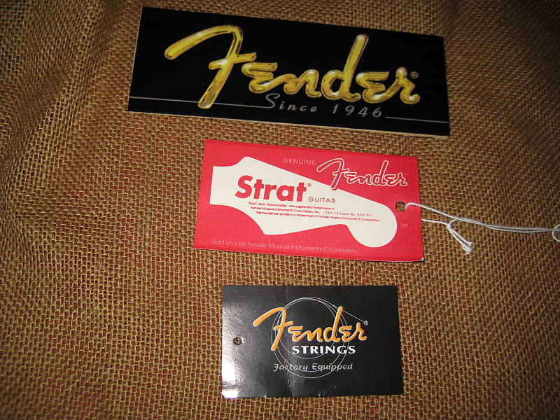 Fender Dealer Display Sign W/ Hang Tags Set of 3  1990's image 1