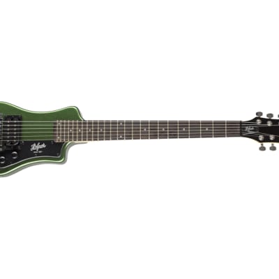 Hofner Shorty Electric Travel Guitar w/ Gig Bag - Cadillac Green image 4