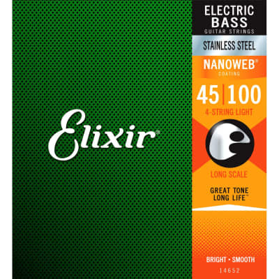 Elixir Nanoweb Stainless Steel Bass Strings 45-100 image 1