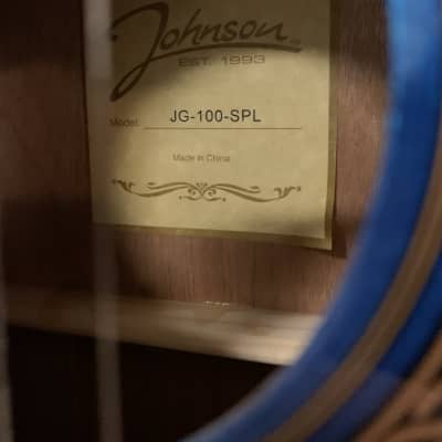 Johnson JG-100-SPL Student Acoustic Guitar 2010s - Blue image 3