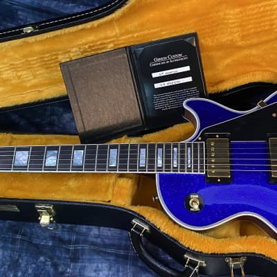 NEW ! 2024 Gibson Special Order Custom Shop Les Paul Custom Dealer Select - Dark Blue Sparkle - Authorized Dealer - 10.45 lbs - G03843 image 12