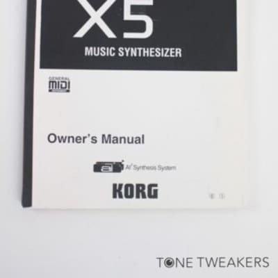 Korg X5D X5 Owners Manual keyboard synthesizer book VINTAGE SYNTH DEALER