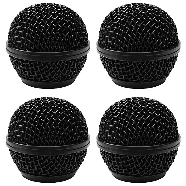 Seismic Audio SA-M30Grille-BLACK-4PACK Replacement Steel Mesh Mic Grill Heads (4-Pack) image 1