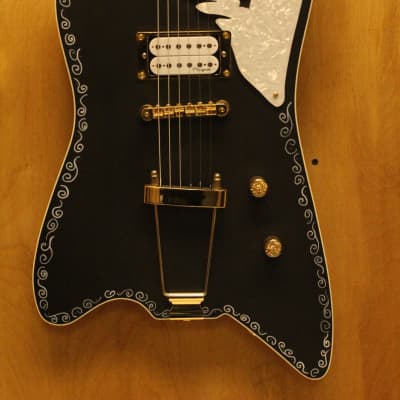 USA Margasa / Roman Sixx Swan Custom Electric Guitar, single piece body/neck image 3