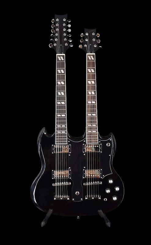 Unbranded Double Neck 12/6 - Black | Reverb