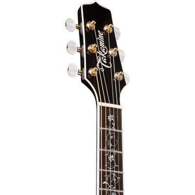 Takamine EF450C Thermal Top Acoustic-Electric Guitar Black Sunburst image 7