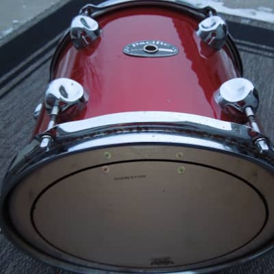 Pacific/DW 10x12 tom drum red red image 8