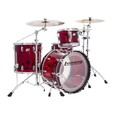 Ludwig Vistalite Pro Beat 3pc Drum Set w/Large Lugs Red image 1