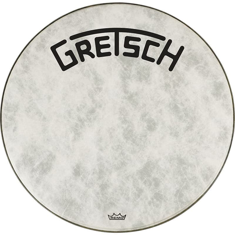 Gretsch Bass Drum Head Fiberskyn 24" w/Broadkaster Logo image 1