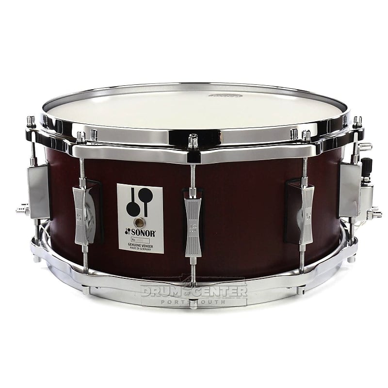 Sonor Phonic Reissue Beech Snare Drum 14x6.5 Mahogany image 1