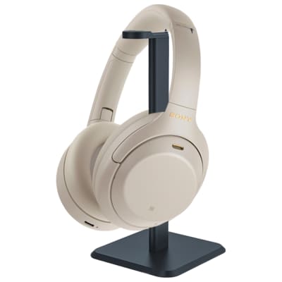 Sony WH1000XM4/S Wireless Noise Cancelling Headphones, Silver Pro Stand Kit image 9