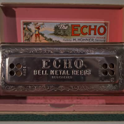 M. Hohner Echo Harp Bell Metal Reeds Double-Sided C G Harmonica - Made in Germany image 1