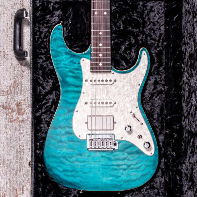 Tom Anderson Drop Top Classic Bora Bora Blue Burst with Binding 