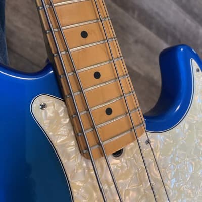 Fender 50th P-Bass Deluxe 4 string Bass - Maple Neck 1995 Trans Blue image 13