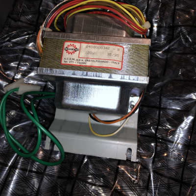 Power transformer on metal panel, for Ensoniq ASR-10 keyboard only.