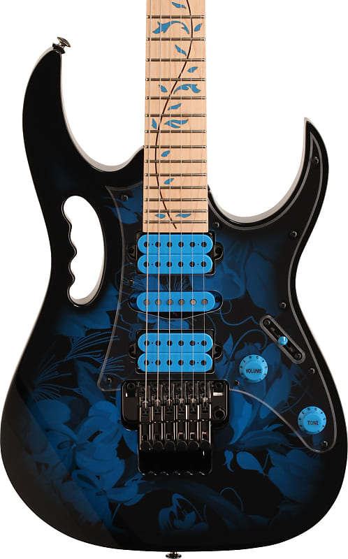Ibanez JEM77P JEM Series Steve Vai Electric Guitar, Blue Floral w/ Gig Bag image 1