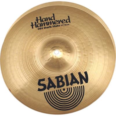 Sabian 14" HH Hand Hammered Dark Hi-Hat Cymbals (Pair) (1996 - 2015)