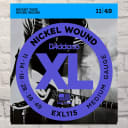 D'Addario EXL115 Medium Nickel Wound Electric Guitar Strings 11-49