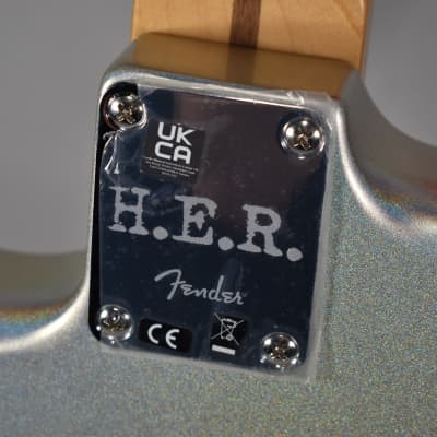 2022 Fender H.E.R. Stratocaster Chrome Glow Finish Electric Guitar w/Bag image 19