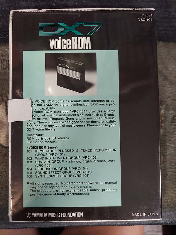ワンピースの通販 YAMAHA DX7 VOICE ROM VRC-105 - 楽器/器材