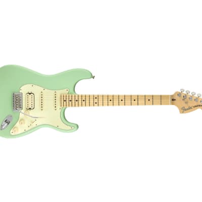Used Fender American Performer Stratocaster HSS - Satin Surf Green w/ Maple FB image 4