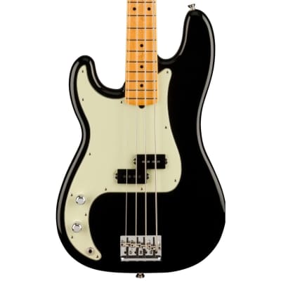 Fender American Professional II Precision Bass Left-Handed Bass Guitar Black Maple Fretboard image 1