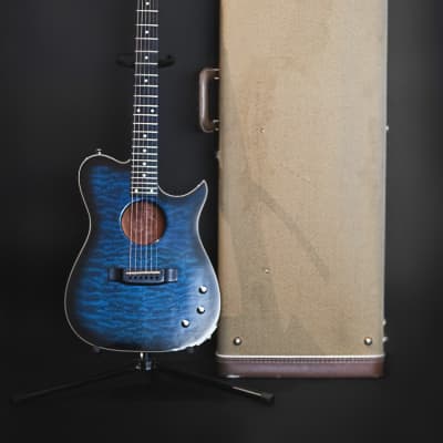 Carvin Custom Shop USA AC175 Blue Burst 5A Quilt Maple Top Acoustic Electric Guitar RARE wow top image 4