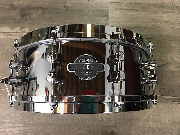 Used Sonor Ascent Steel Snare Drum 14x5.5 Reverb