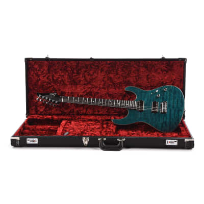 Suhr Custom Modern HH Quilted Maple/Mahogany Transparent Teal (Serial #76271) image 9