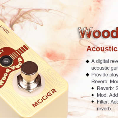 Mooer Woodverb Acoustic Guitar Reverb Micro Guitar Effects Pedal image 4