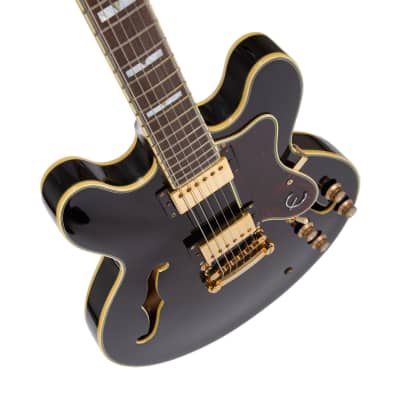 Epiphone Sheraton-II PRO Electric Guitar, Ebony, 1610204874 image 10