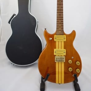 Late 1970s Harmony (Matsumoku) RARE VA-800, Phantom, SG style with OHSC, Walnut, thru neck maple image 11