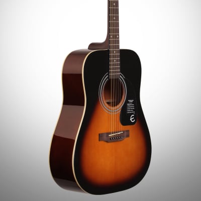 Epiphone DR-100 Acoustic Guitar, Vintage Sunburst image 3