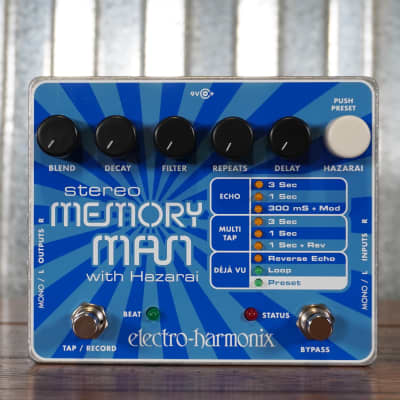 Electro-Harmonix EHX Stereo Memory Man w/ Hazarai Delay & Looper Guitar Effect Pedal image 3