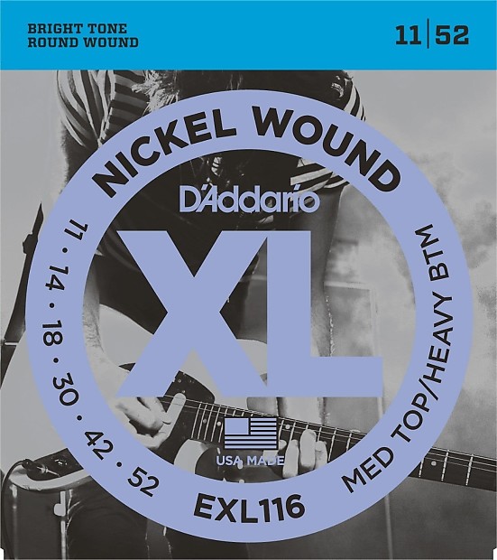D'Addario EXL116 Nickel Wound Electric Guitar Strings Medium Top / Heavy Bottom Gauge image 1