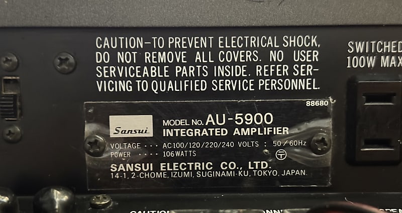 💎💎💎 Vintage Sansui AU-5900 Integrated Amplifier