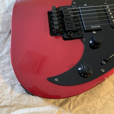 Heartfield  Fender Talon I 90s - Shadow Humbucker Org. Floyd Rose II  Candy Apple Red in Very Good Condition with GigBag image 5