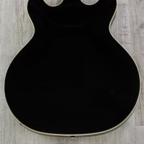 Guild Starfire Bass II Semi-Hollow Bass, Rosewood Fretboard, Black, Hard Case image 4